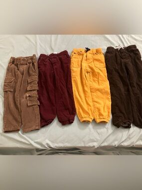Gymboree Corduroy Joggers in Yellow, Maroon, Brown, Tan